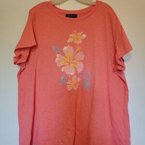 Lane Bryant tropical print t-shirt. SIZE 22-24